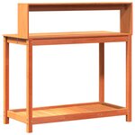 vidaXL Table de rempotage avec étagères marron bois massif de pin