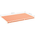 vidaXL Tissu de remplacement pour auvent Jaune et orange 6x3 5 m