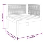 vidaXL Canapé d'angle de jardin avec coussins Bois d'acacia massif
