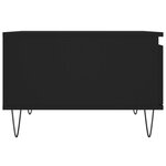 vidaXL Table basse noir 55x55x36 5 cm bois d'ingénierie