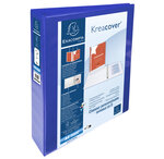 Classeur Pp Personnalisable Kreacover - 4 Anneaux En D 50mm - A4 Maxi - Bleu - X 10 - Exacompta