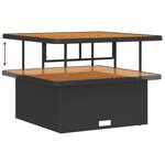 Ensemble de canapé de jardin vidaXL 12 pièces avec coussins noir rattan poly acacia