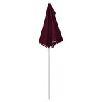 vidaXL Demi-parasol de jardin avec mât 180x90 cm Rouge bordeaux