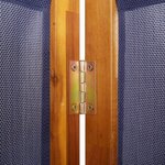 vidaXL Cloison de séparation 4 panneaux bleu foncé 280x180 cm