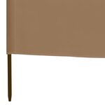 vidaXL Paravent 3 panneaux Tissu 400 x 80 cm Taupe