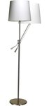 Lampadaire Articulé LED avec Abat-jour 12W Métal Brossé H 158 cm UNILUX