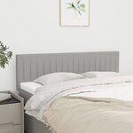 vidaXL Têtes de lit 2 Pièces Gris clair 72x5x78/88 cm Tissu