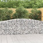 vidaXL Panier de gabions arqué 400x50x80/100 cm Fer galvanisé