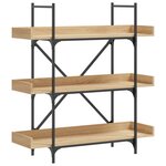 vidaXL Bibliothèque à 3 niveaux chêne sonoma 100x33x108 5 cm