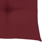 vidaXL Chaises de jardin 2Pièces avec coussins rouge bordeaux Teck massif