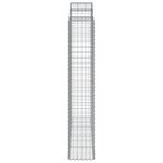 vidaXL Paniers à gabions arqués 15 Pièces 200x50x220/240 cm Fer galvanisé