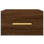 vidaXL Table de chevet murale chêne marron 35x35x20 cm