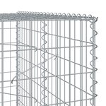 vidaXL Panier gabion avec couvercle 750x100x200 cm fer galvanisé