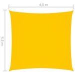 vidaXL Voile de parasol Tissu Oxford carré 4 5x4 5 m Jaune