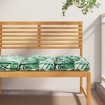 vidaXL Coussins de palette pour siège 2 Pièces Motif feuilles 40x40x8 cm Tissu Oxford