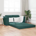 vidaXL Canapé Lit 2-en-1 Vert Foncé 148x71x83 cm Velours