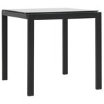 vidaXL Chaise longue 2 Pièces et table Résine tressée et textilène Noir