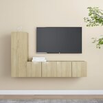 vidaXL Ensemble de meubles TV 3 Pièces Chêne sonoma Bois d'ingénierie