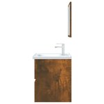 vidaXL Ensemble de meubles de salle de bain 2 Pièces Chêne fumé