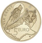 Pièce de monnaie 5 euro Slovaquie 2021 – Loup