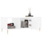 vidaXL Table basse blanc 102x50x40 cm bois d'ingénierie