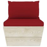 vidaXL Salon de jardin palette 10 Pièces avec coussins bois d'épicéa