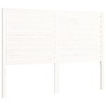vidaXL Cadre de lit avec tête de lit blanc 120x200 cm bois massif
