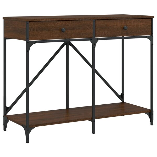 vidaXL Table console chêne marron 100x39x78 5 cm bois d'ingénierie
