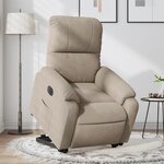 vidaXL Fauteuil inclinable électrique taupe tissu microfibre