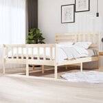 vidaXL Cadre de lit Bois massif 140x200 cm