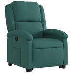 vidaXL Fauteuil inclinable vert foncé tissu