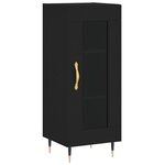 vidaXL Buffet haut Noir 34 5x34x180 cm Bois d'ingénierie