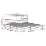 vidaXL Cadre de lit sans matelas blanc 200x200 cm bois massif de pin