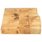 vidaXL Dessus de table 100x40x2 5cm bord vif bois massif manguier brut