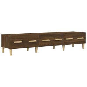 vidaXL Meuble TV Chêne marron 150x34 5x30 cm Bois d'ingénierie