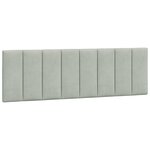 vidaXL Coussin de tête de lit gris clair 160 cm velours