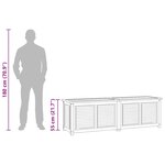 vidaXL Boîte de rangement jardin et sac 175x50x55 cm bois massif teck