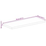 vidaXL Dessus de table 70x50x3 8 cm rectangulaire bois massif d'acacia