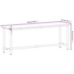 vidaXL Établi 220x55x81 5 cm bois massif de hêtre et métal