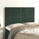 vidaXL Têtes de lit 4 Pièces Vert foncé 72x5x78/88 cm Velours