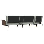 vidaXL Canapé-lit en forme de L gris clair 279x140x70 cm velours