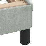 vidaXL Cadre de lit avec tête de lit Gris clair 90x200 cm Velours