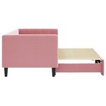 vidaXL Lit de jour avec lit gigogne rose 80x200 cm velours