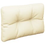 vidaXL Coussins de palette lot de 2 crème tissu