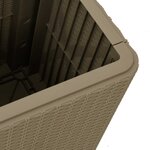 vidaXL Table de jardin avec couvercle amovible marron clair PP