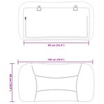 vidaXL Coussin de tête de lit marron foncé 90 cm tissu