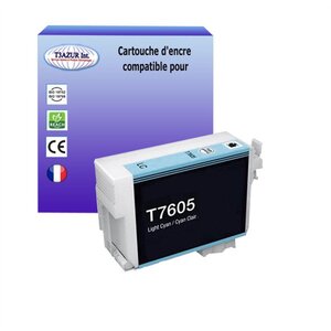 Cartouche Compatible pour Epson SureColor SC-P600 remplace Epson T7605 Light Cyan - T3AZUR