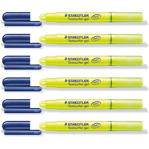 Surligneur 'Textsurfer gel' Tracé 3 mm Jaune x 6 STAEDTLER