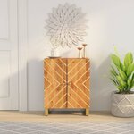 vidaXL Armoire latérale marron et noir 60x33 5x75 cm bois de manguier