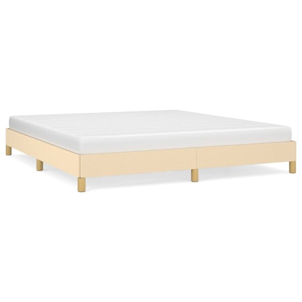 vidaXL Cadre de lit Crème 180 x 200 cm Tissu